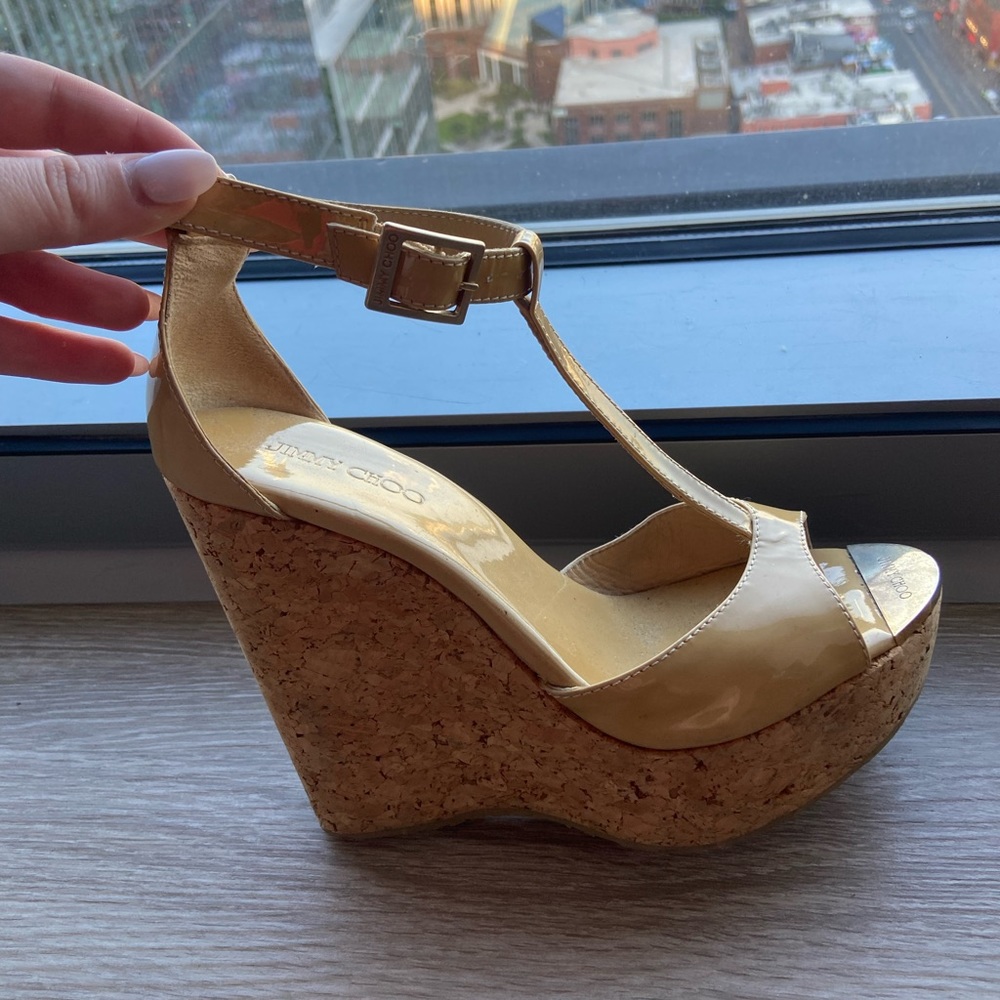Jimmy Choo cork wedges